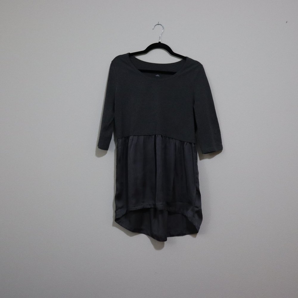 Soft Surroundings Gray Elbow Length Top size L